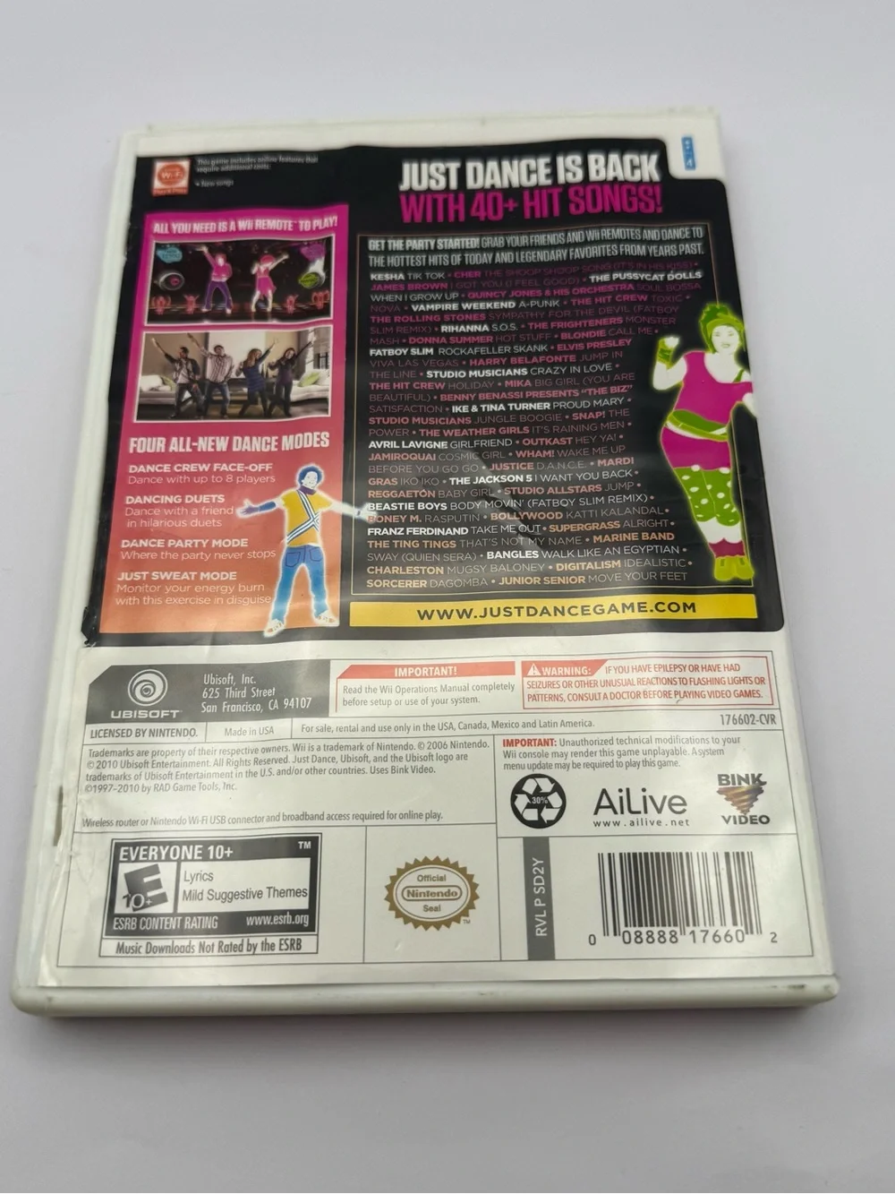 Just Dance 2 - Nintendo WII 2010 - WITH Manual - Tested